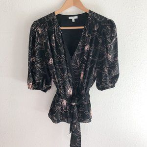 Joie Macie Faux Wrap Floral Blouse Size XL